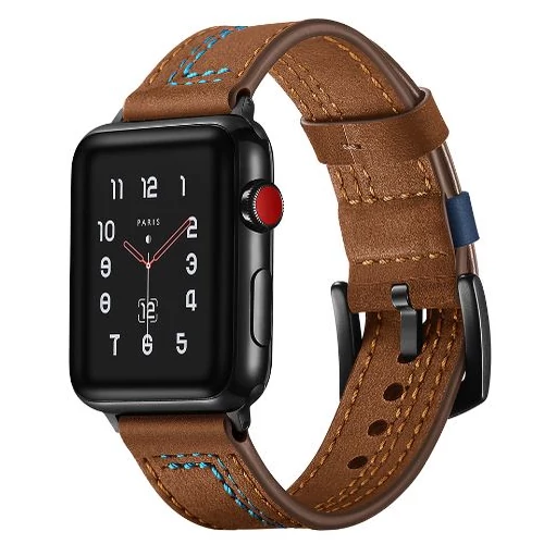 Apple Watch Bőrszíj Fekete órához