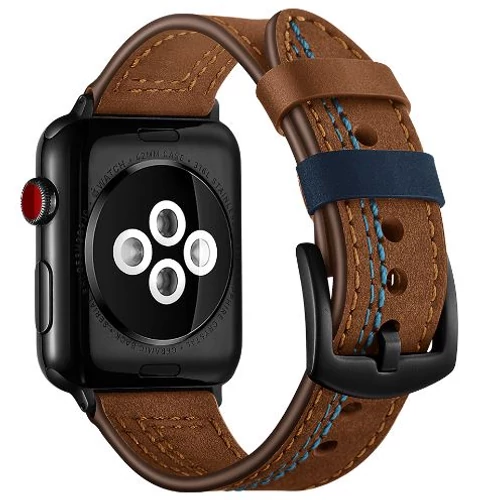 Apple Watch Bőrszíj Fekete órához